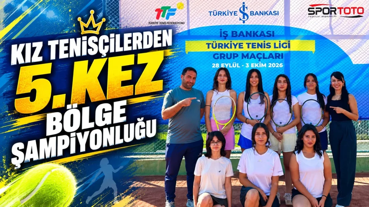 Kız tenisçilerden 5. kez bölge şampiyonluğu