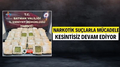 27 KİLOGRAM ESRAR ELE GEÇİRİLDİ