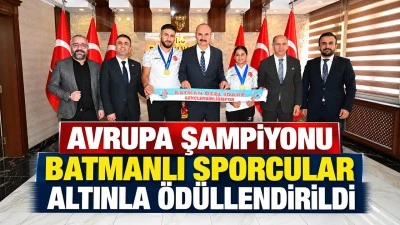 Avrupa Şampiyonu Batmanlı Sporcular Altınla &Ouml;d&uuml;llendirildi