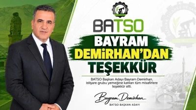 BAYRAM DEMİRHAN&rsquo;DAN TEŞEKK&Uuml;R
