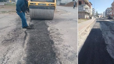 BİR HAFTADA 850 TON ASFALT YAMA