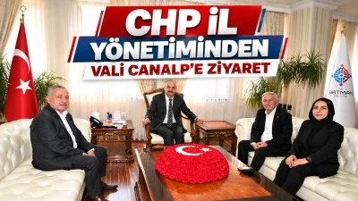 CHP İL Y&Ouml;NETİMİNDEN VALİ CANALP&rsquo;E ZİYARET