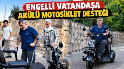 ENGELLİ VATANDAŞA AK&Uuml;L&Uuml; MOTOSİKLET DESTEĞİ