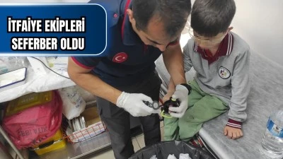 SU MATARASI PARMAĞINA SIKIŞTI  