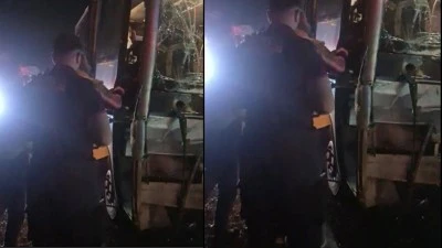 OTOB&Uuml;S İLE &Ccedil;EKİCİ KAZASI : 11 YARALI