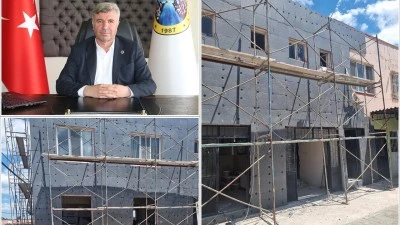 KAYAPINAR BELEDİYESİ HİZMET BİNASI YENİLENİYOR 