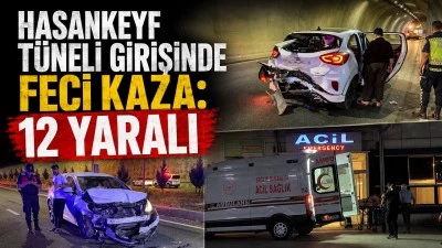 HASANKEYF T&Uuml;NELİ GİRİŞİNDE FECİ KAZA: 12 YARALI