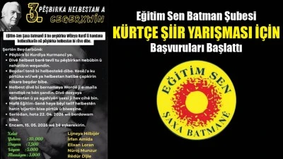K&Uuml;RT&Ccedil;E ŞİİR YARIŞMASI İ&Ccedil;İN BAŞVURULAR BAŞLADI