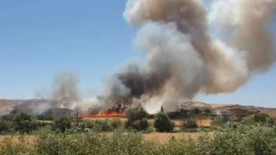 YANGIN TARIM ARAZİLERİNE SIÇRADI