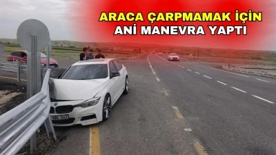 OTOMOBİL BARİYERLERE SAPLANDI