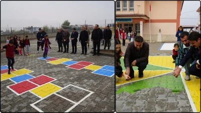 KÖY OKULLARINA RENKLİ OYUN ALANI DESTEĞİ