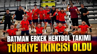 &nbsp;BATMAN ERKEK HENTBOL TAKIMI T&Uuml;RKİYE İKİNCİSİ OLDU