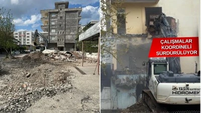 RİSKLİ YAPILARIN YIKIM &Ccedil;ALIŞMALARI S&Uuml;R&Uuml;YOR