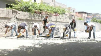 145 BİN METREKARE PARKE TAŞI DÖŞENDİ