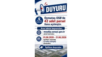OSB&rsquo;DE 42 PARSEL İLANA &Ccedil;IKTI