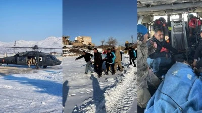 92 YAŞINDAKİ HASTA HELİKOPTERLE HASTANEYE ULAŞTIRILDI