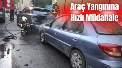 PARK HALİNDEKİ OTOMOBİL ALEV ALDI