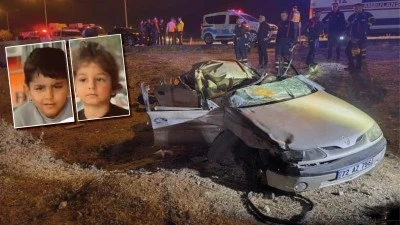 6 VE 8 YAŞINDAKİ KARDEŞLER KAZADA CAN VERDİ