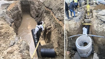 BASKİ&rsquo;DEN YAĞMUR SUYU HATLARINDA &Ccedil;ALIŞMA