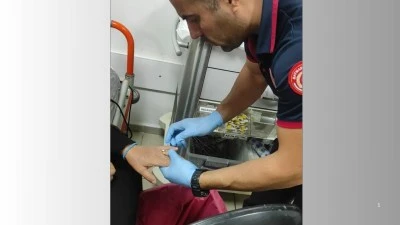 KOORDİNELİ MÜDAHALE: SIKIŞAN YÜZÜK HASARSIZ ÇIKARILDI