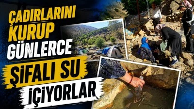 &Ccedil;ADIRLARINI KURUP G&Uuml;NLERCE ŞİFALI SU İ&Ccedil;İYORLAR