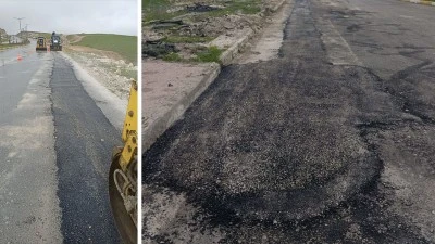 HEYELAN B&Ouml;LGESİNDE YOL ONARIM &Ccedil;ALIŞMASI YAPILDI