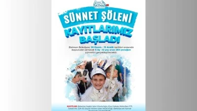 ÜCRETSİZ SÜNNET KAYITLARI 28 KASIM’DA BAŞLIYOR