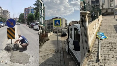 167 TRAFİK LEVHASI YENİLENDİ