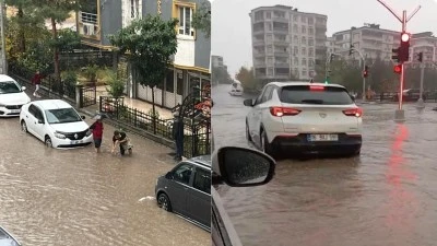 YAĞIŞ CADDE VE SOKAKLARI GÖLE ÇEVİRDİ