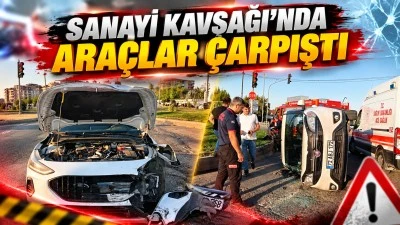 SANAYİ KAVŞAĞI'NDA ARA&Ccedil;LAR &Ccedil;ARPIŞTI