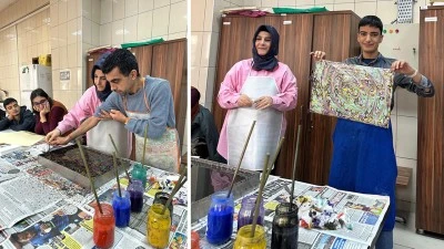 &Ouml;ZEL BİREYLER EBRU İLE TANIŞTI