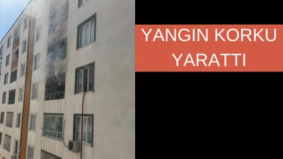 BELDE MAHALLESİNDE YANGIN 