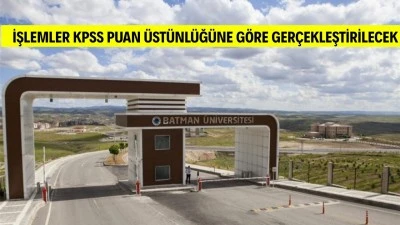BATMAN ÜNİVERSİTESİNE SÖZLEŞMELİ PERSONEL ALIMI YAPILACAK