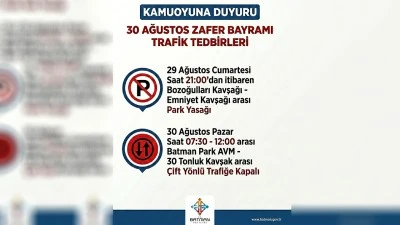 İŞTE BATMAN&rsquo;DA TRAFİĞE KAPATILACAK YOLLAR