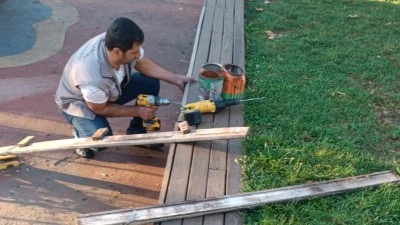 PARKLARDA BAKIM VE ONARIM ÇALIŞMALARI SÜRÜYOR