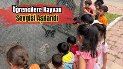 MİNİKLER BARINAKTA HAYVANLARLA TANIŞTI