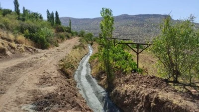 GERCÜŞ GÖNÜLLÜ KÖYÜNE BETON SULAMA KANALI TAMAMLANDI