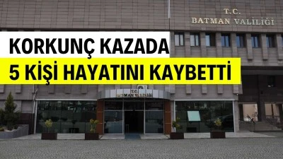 VALİLİKTEN KAZA AÇIKLAMASI