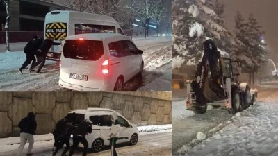KAR YAĞIŞI S&Uuml;R&Uuml;C&Uuml;LERİ ZORLADI