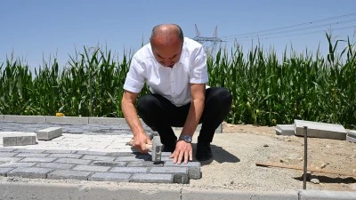 KUYUBAŞI TOKİ YOLUNDA &Ccedil;ALIŞMALAR HIZLANDI