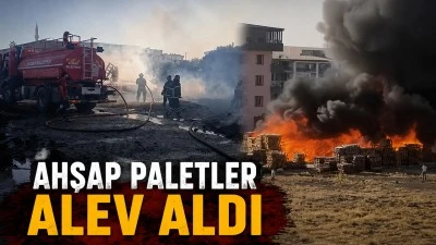 PALET FABRİKASINDA YANGIN