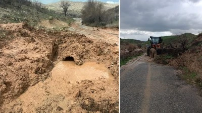 ŞİDDETLİ YAĞIŞLAR ULAŞIMI AKSATTI