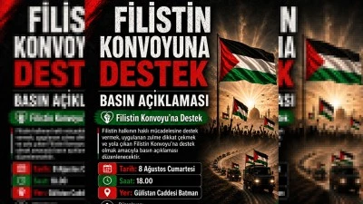 STK'LARDAN FİLİSTİN KONVOYUNA DESTEK &Ccedil;AĞRISI