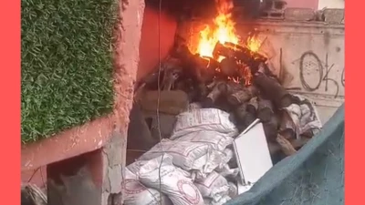 ODUNLUKTA &Ccedil;IKAN YANGIN KORKUTTU