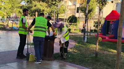 HABİP BAŞKAN PARKI YENİDEN TEMİZLENDİ