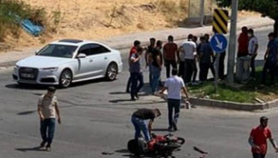 Kavşakta kaza; 1 yaralı