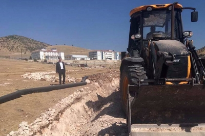 Kayapınar’da kanalizasyon çalışması