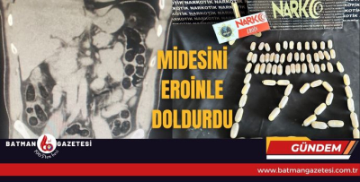 MİDESİNİ EROİNLE DOLDURDU
