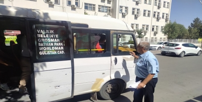 MİNİBÜSLER DENETLENDİ