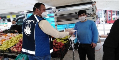 PAZARDA MASKE DENETLEMESİ